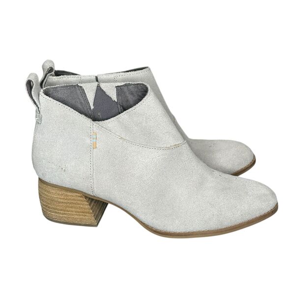 TOMS Women’s Leilani Booties – Drizzle Grey Suede – Size 7 - Picture 2 of 8